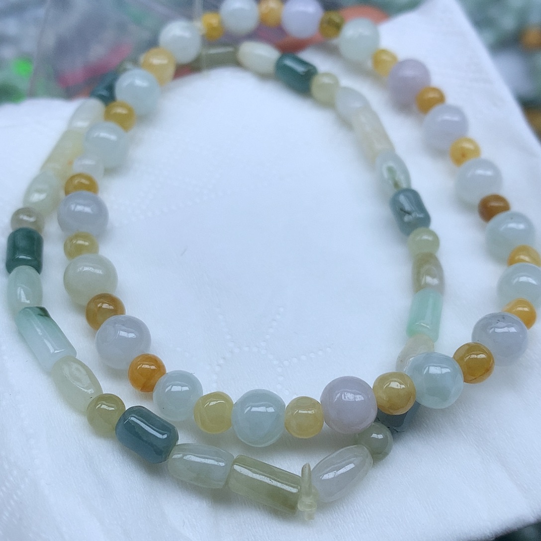 翡翠未镶嵌颈饰珠子5