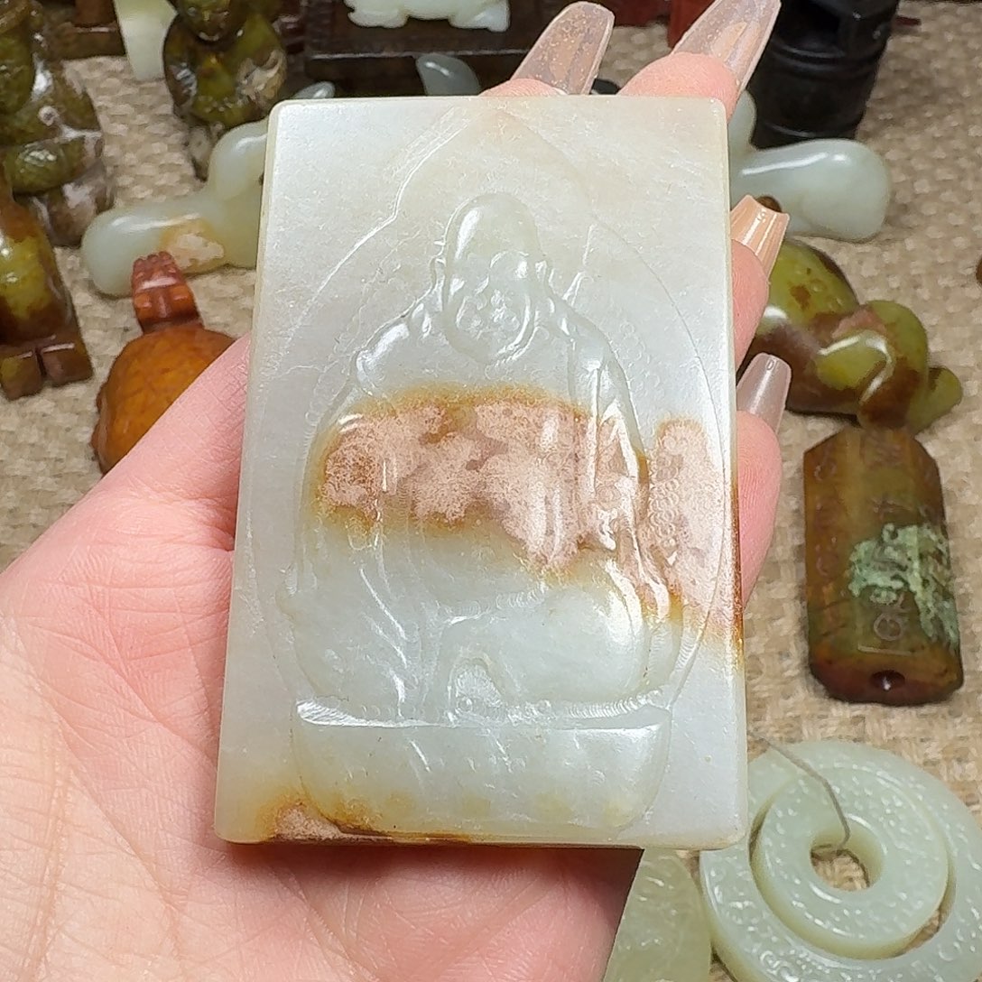 白玉菩提吊坠挂件