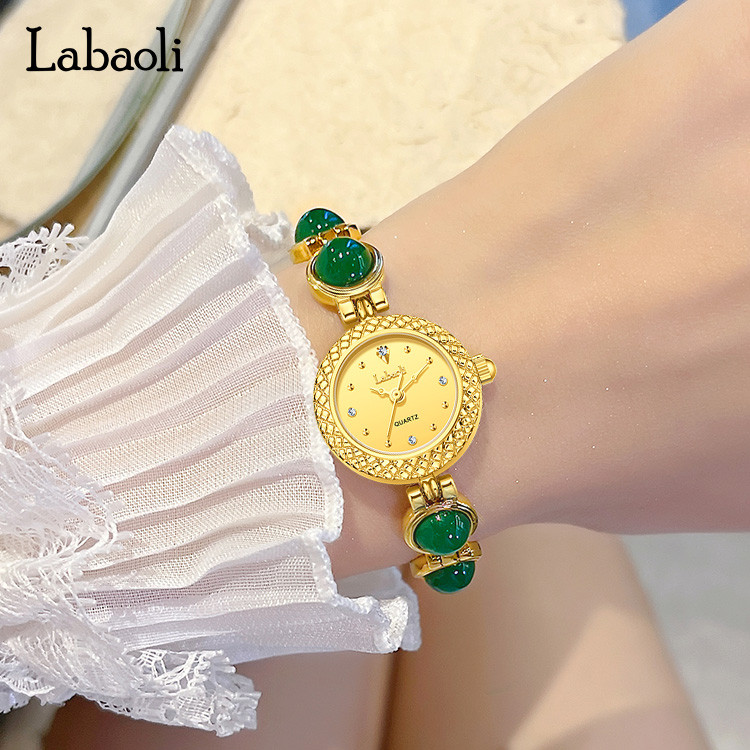 labaoli/拉宝丽（婷婷）LA758-复古气质镶嵌圆形防水女士石英腕表