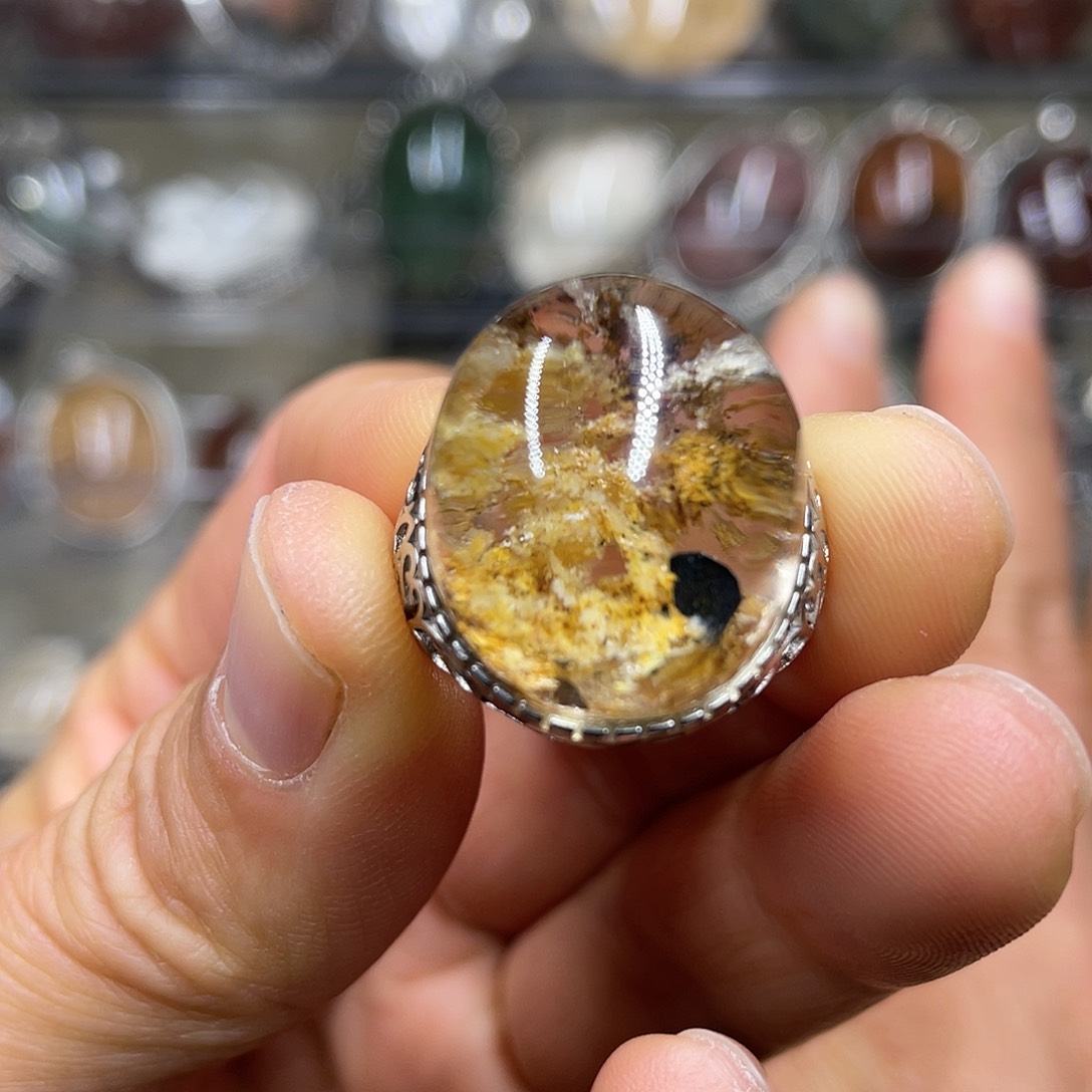 【闪购商品】水晶珠宝半成品银S925镶嵌戒指