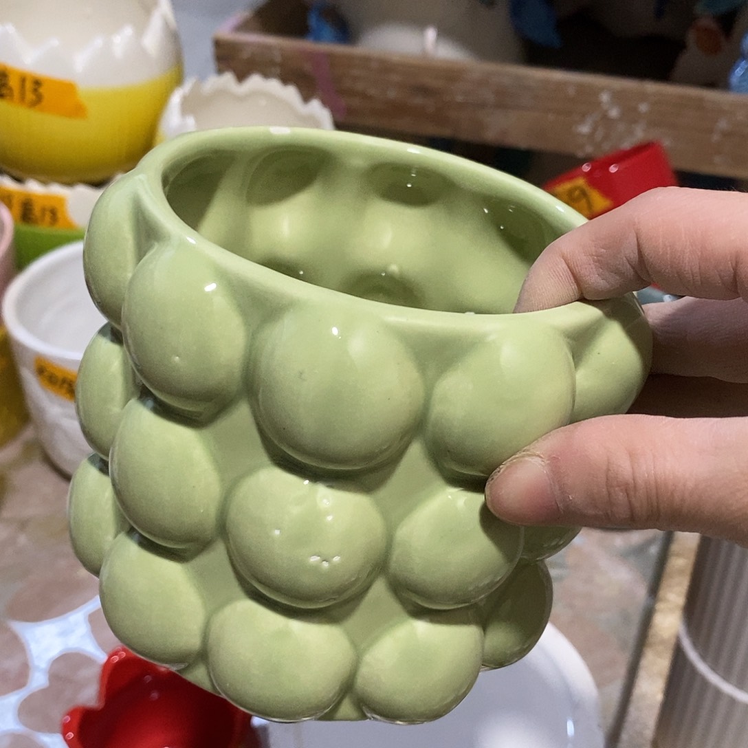 杯子陶陶盆有孔 瑕疵介意勿拍