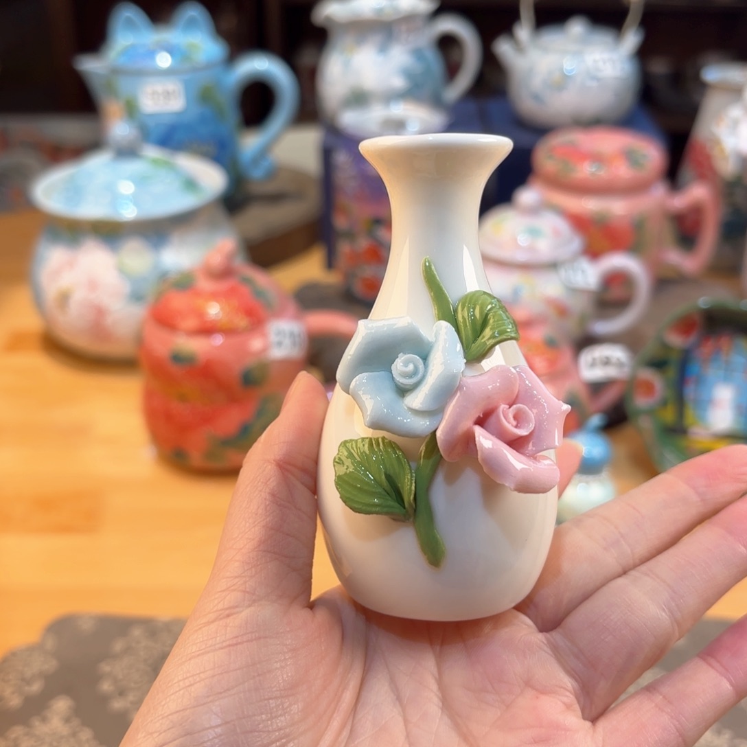 景德镇手绘高温釉下彩陶瓷茶具