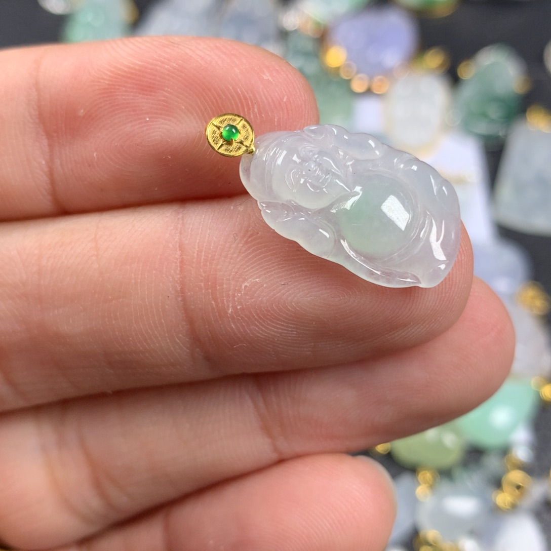 【闪购商品】翡翠颈饰18K金镶嵌翡翠
