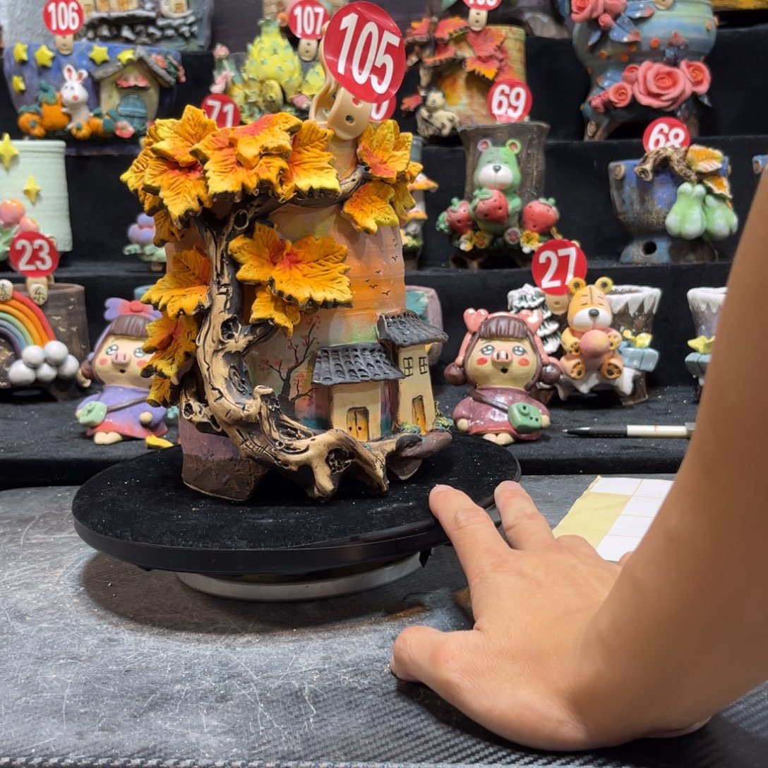 旻***子白狐花器多肉花盆