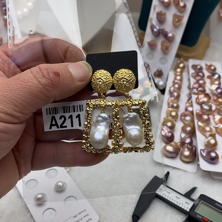 项链淡水珍珠合金211