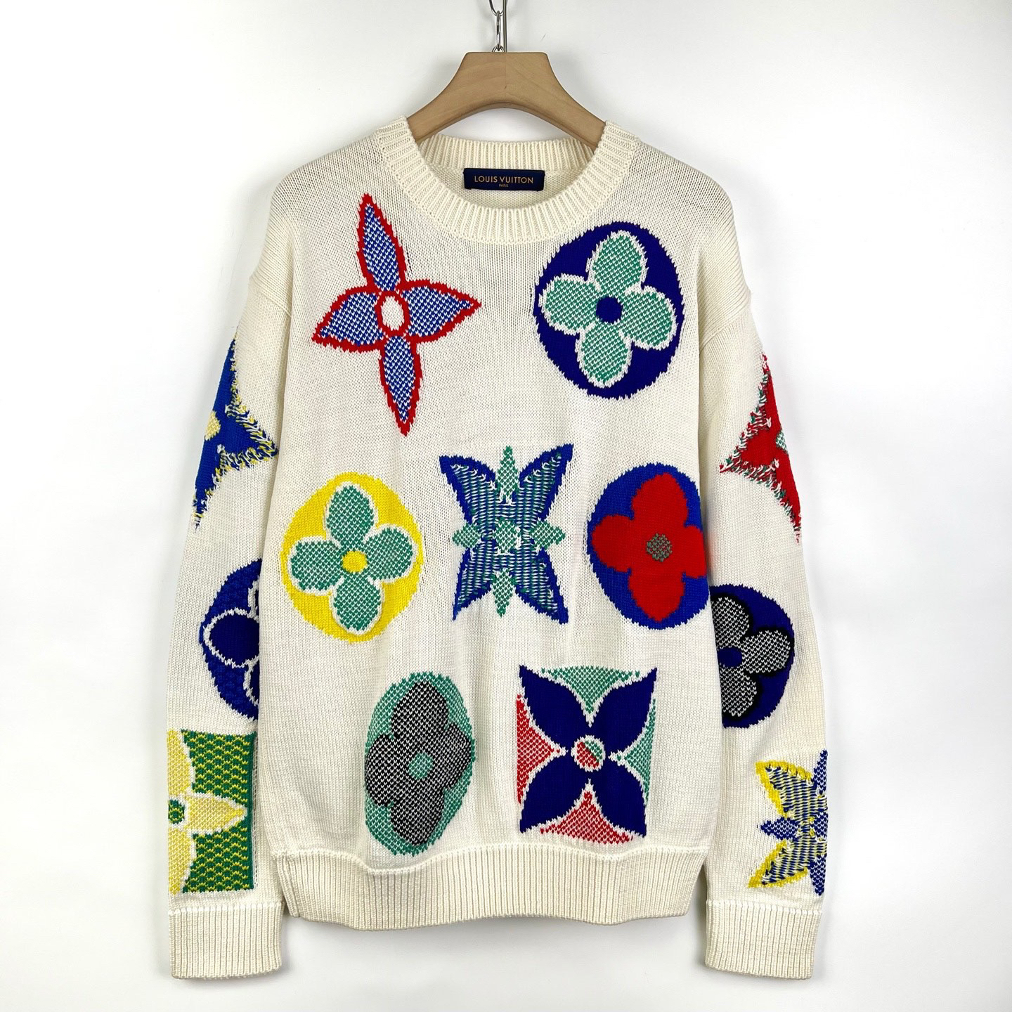 95新 LouisVuitton/路易威登 M码/彩色满印毛衣/97新/编码08848