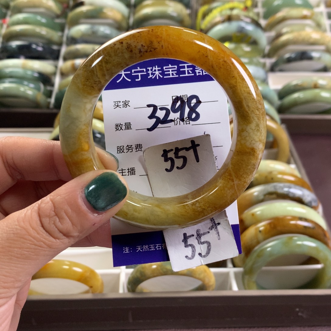 蛇纹石玉未镶嵌手镯3298