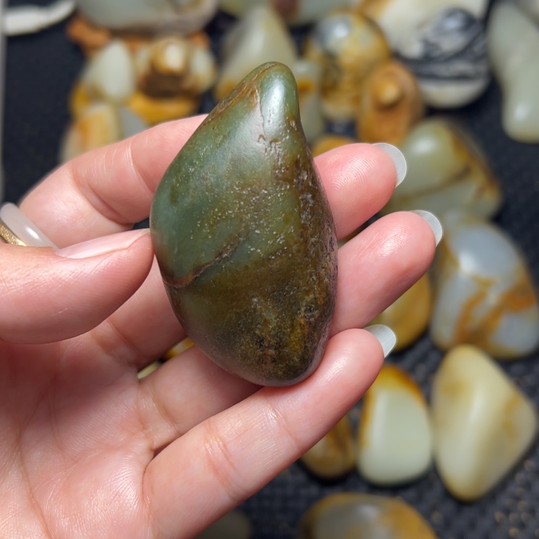 和田玉未镶嵌挂件A38