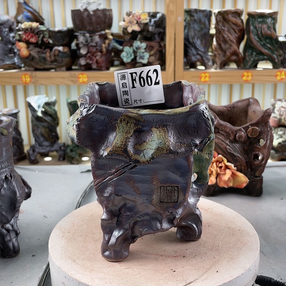 紫砂花瓶手工制作默认微瑕662