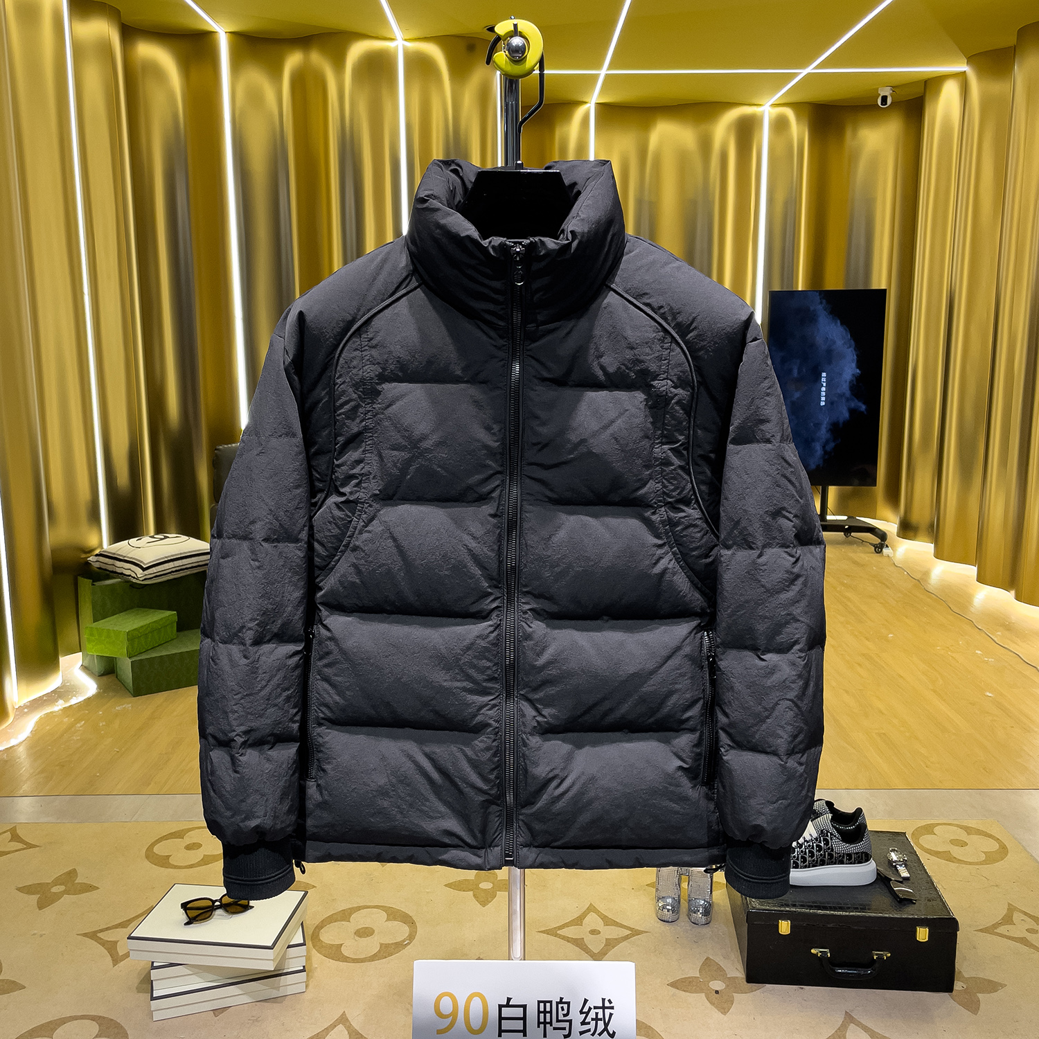 3605羽绒服90白鸭绒男冬季加厚立领短款鸭绒外套男休闲羽绒上衣