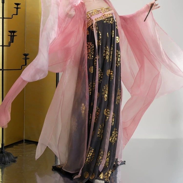 【婉宁】汉服复原唐制风显瘦齐胸襦裙大袖衫少女春夏套披帛