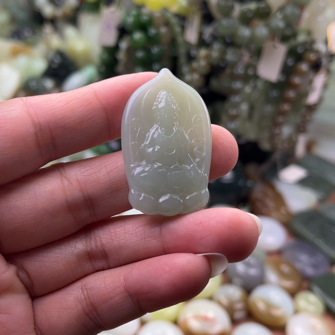 和田玉未镶嵌吊坠(不含链)