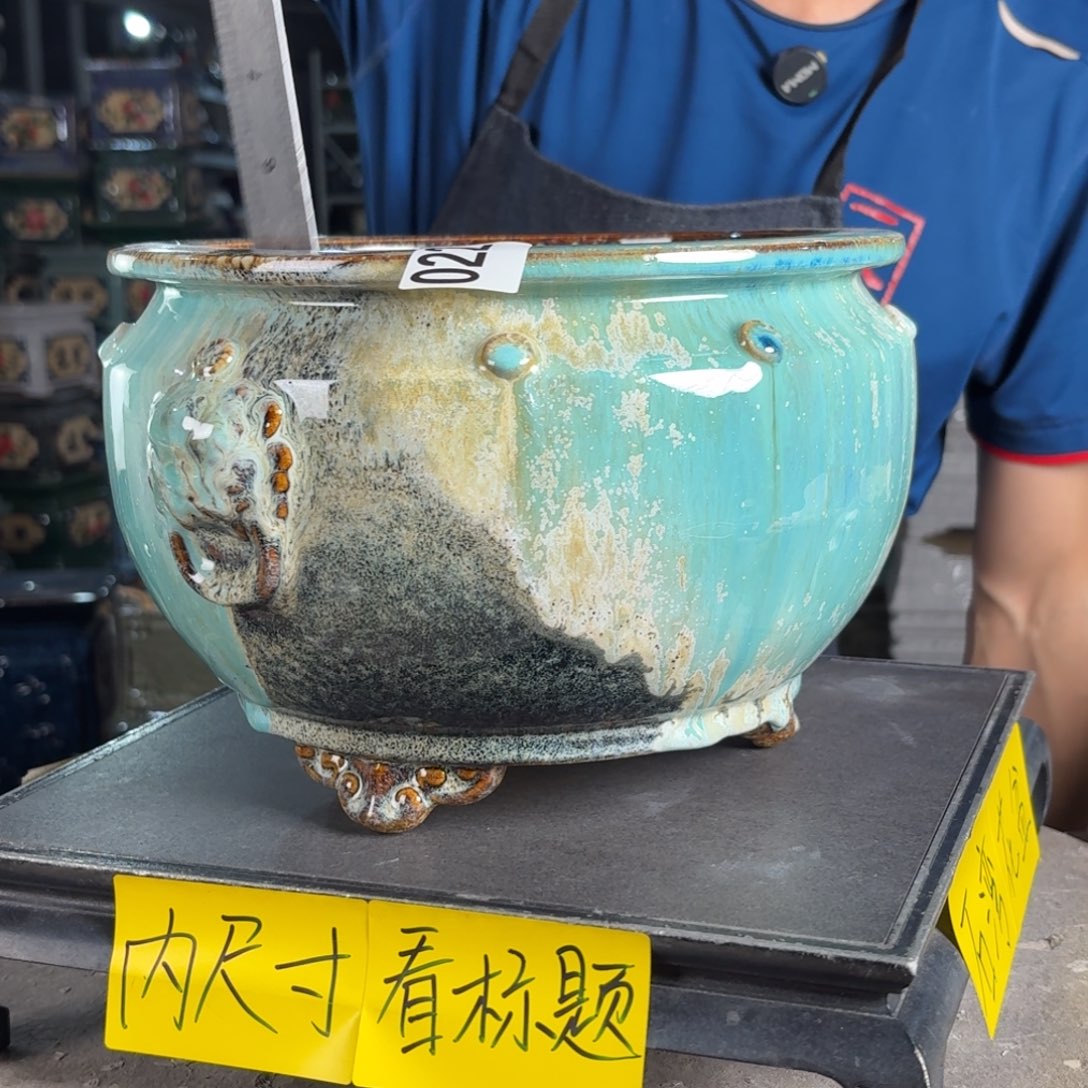 一风堂石湾花盆 内21*13编号022