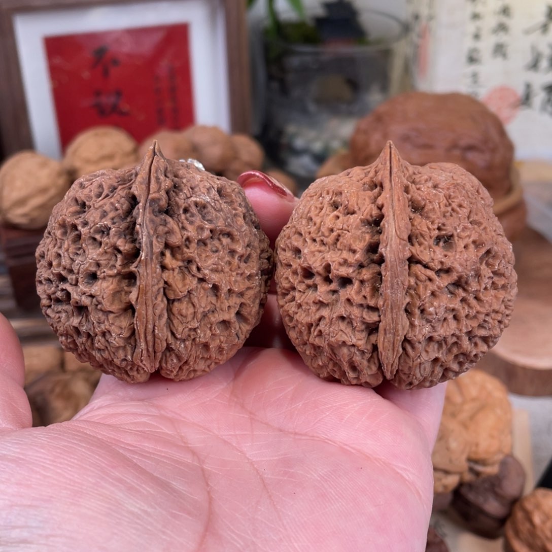 文玩核桃把件寿山石49尺（不退不换）