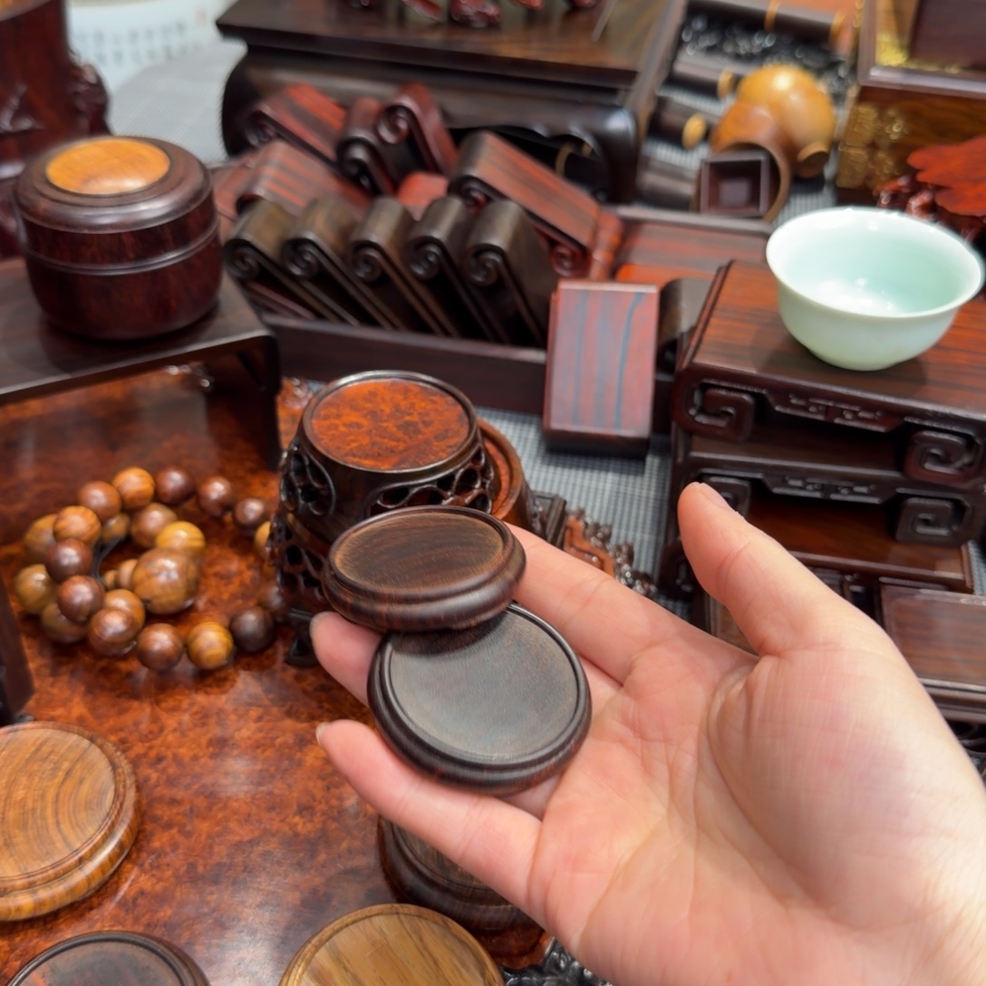 凡***贝木印度小叶紫檀檀香紫檀底座