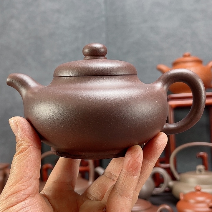 紫砂茶壶大*大水潭天青