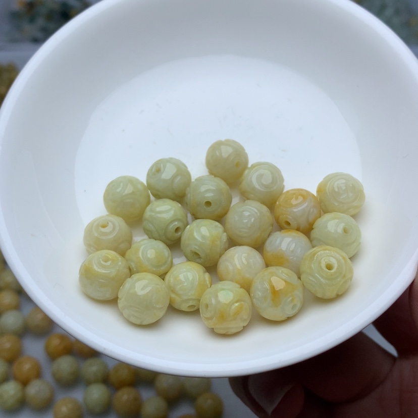 【闪购商品】翡翠手链未镶嵌卡10加回纹龙珠10颗