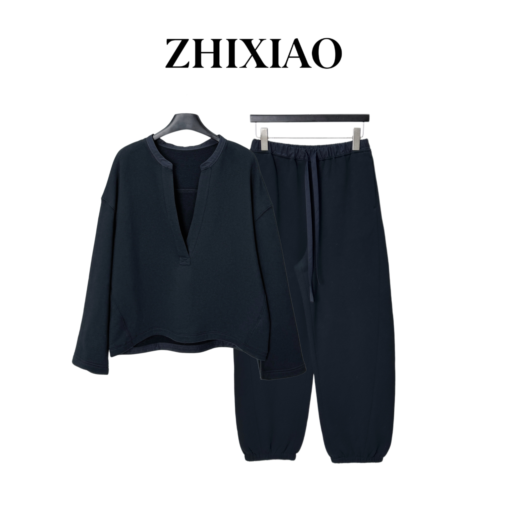 【ZHIXIAO】秋冬新款：极简加绒休闲套装5002-3