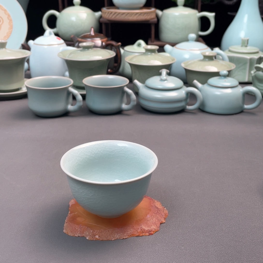 杯粉青冰片主人杯简包装