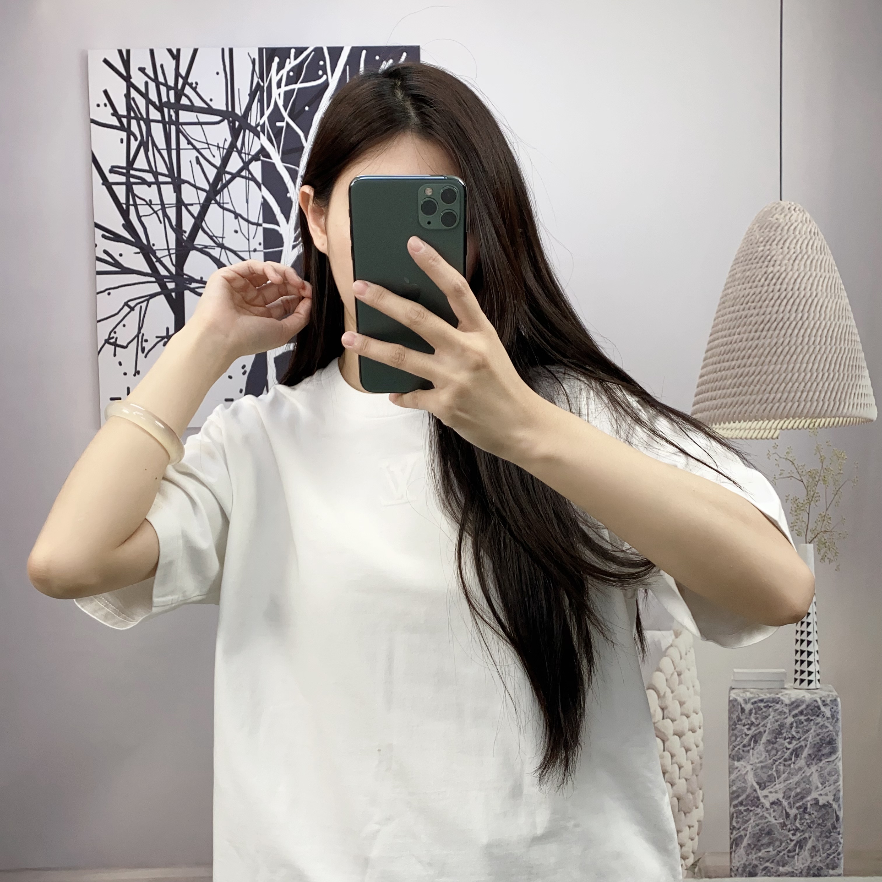 95新 LouisVuitton/路易威登 麦殿/棉长袖T白色/241211CTTZX01