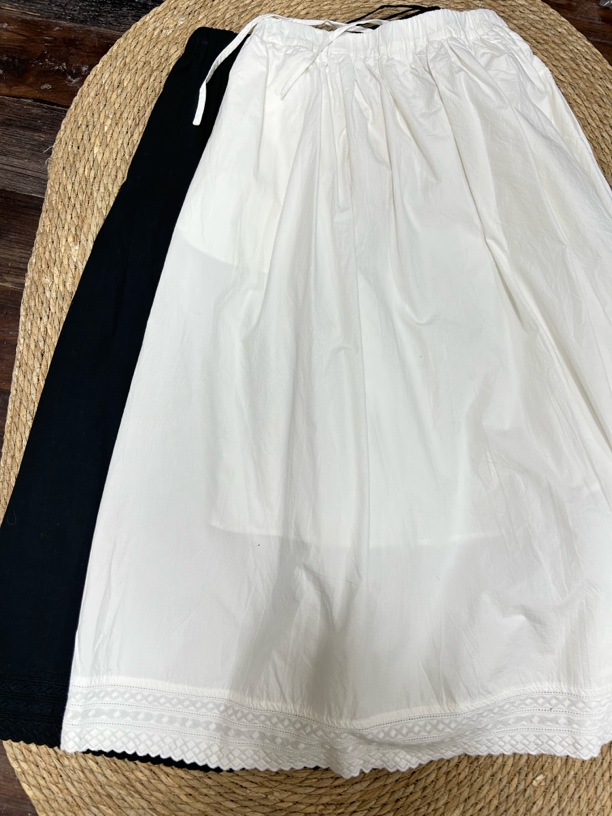 甜美森系少女半身裙松紧腰中长款