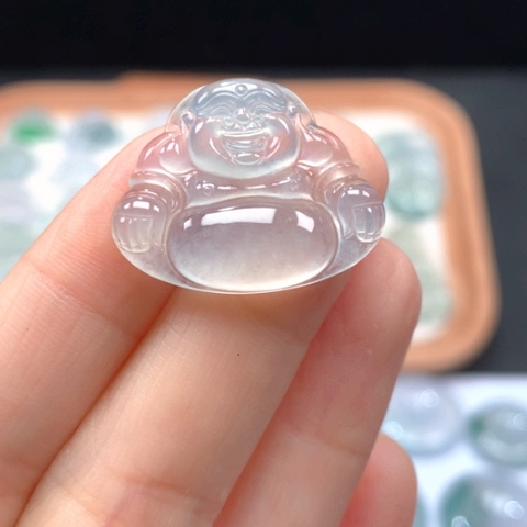 翡翠颈饰未镶嵌高冰小佛公