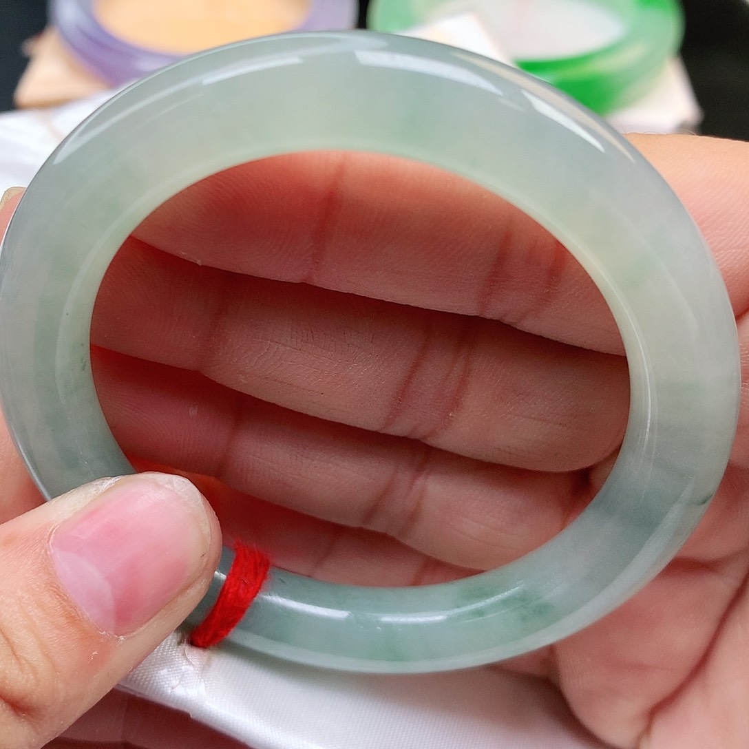 未镶嵌手镯翡翠纯天然A货翡翠起胶感圆条