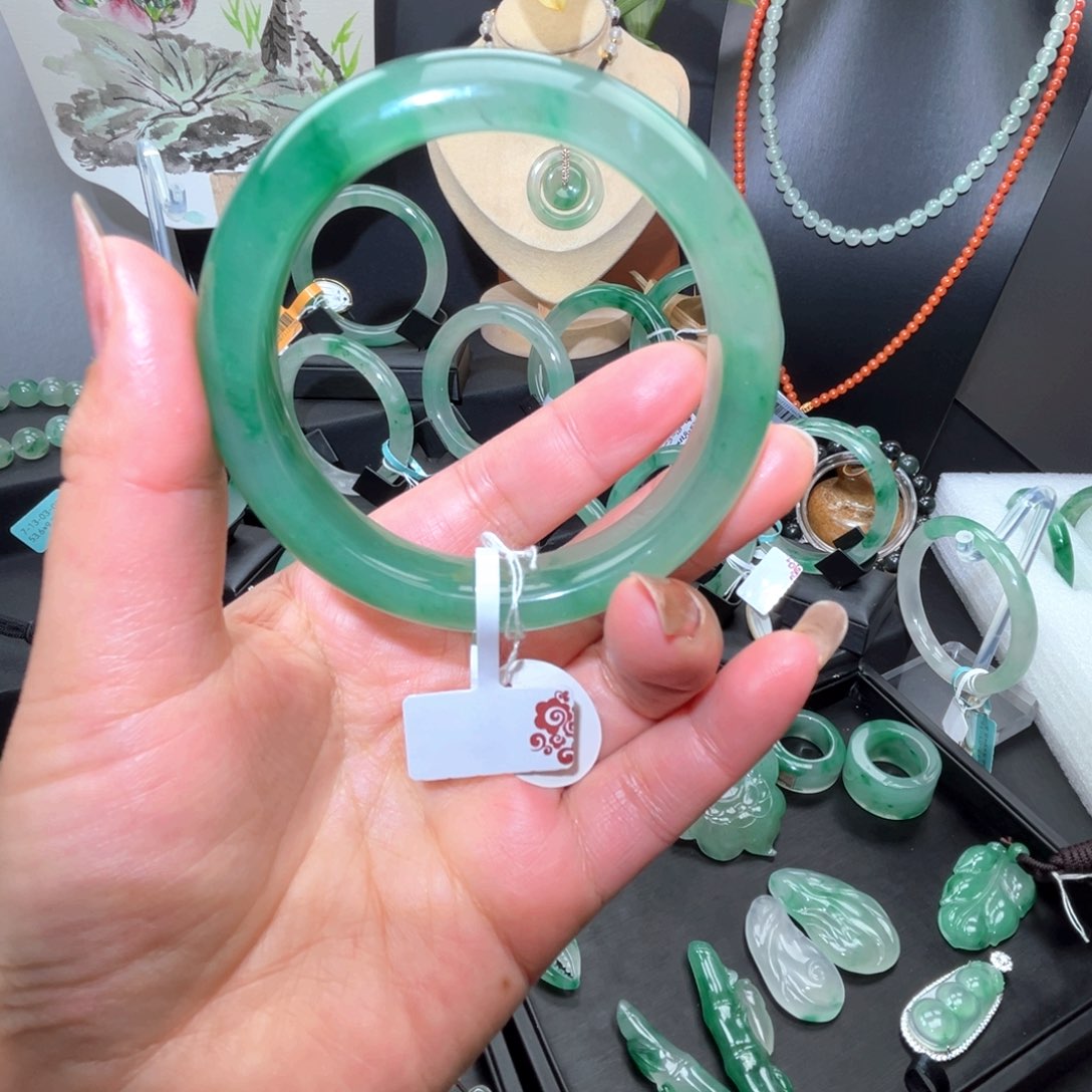 合金手镯石英质玉（非洲翠）