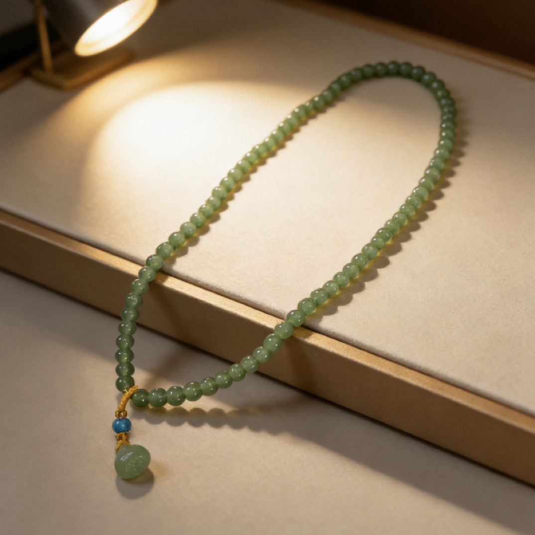 CC. 绿釉灵加长 diy项链 A129-YS-1A