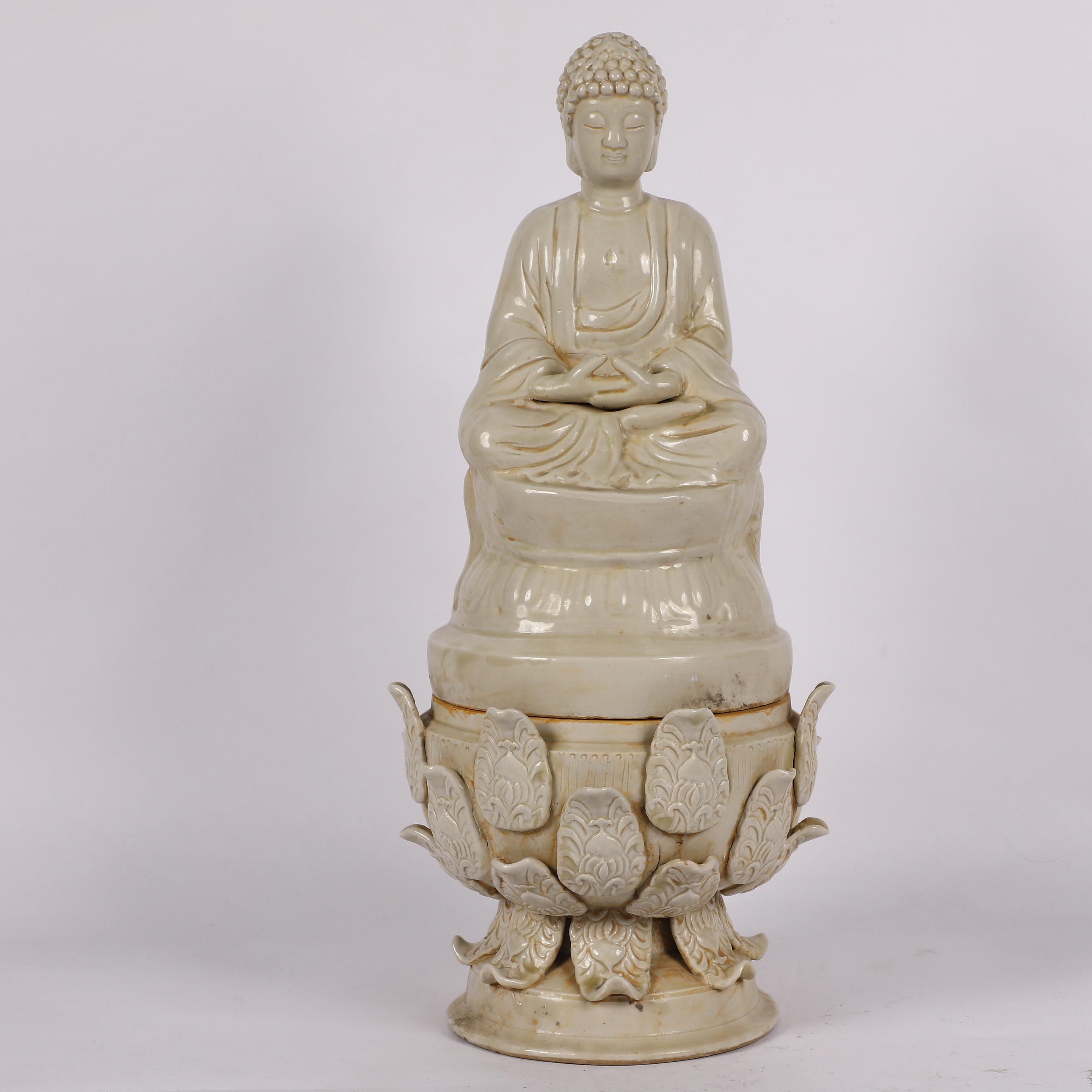 古陶瓷/瓷佛像香炉LOT0739-7-4