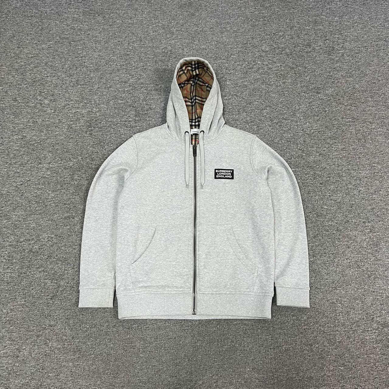 99新 BURBERRY/博柏利 字母标语 拉链帽衫 S码