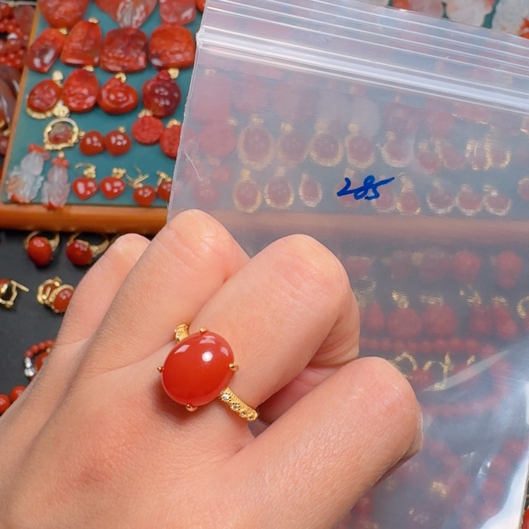 南红玛瑙南红银S925镶嵌