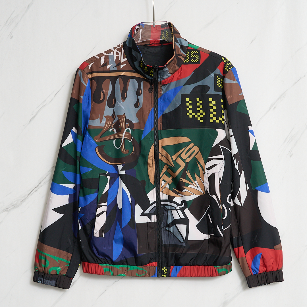 4US男士创意印花立领外套/XT00010