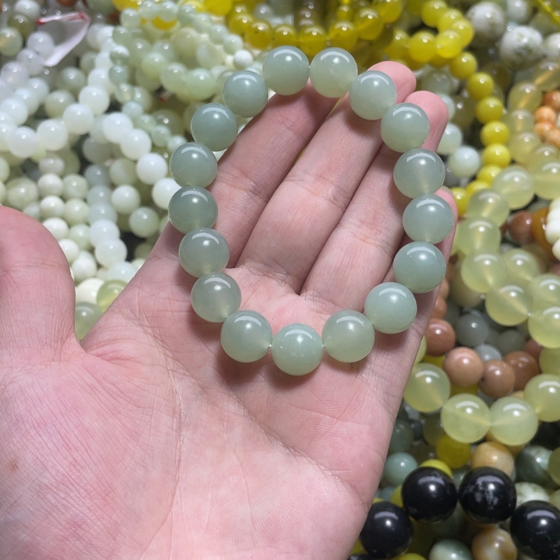 蛇纹石玉未镶嵌手链