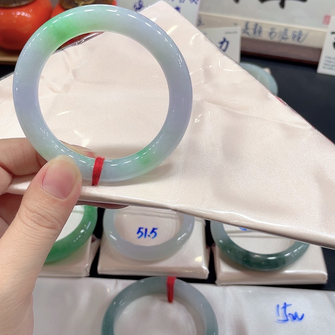 翡翠未镶嵌手镯天然缅甸A货翡翠手镯17