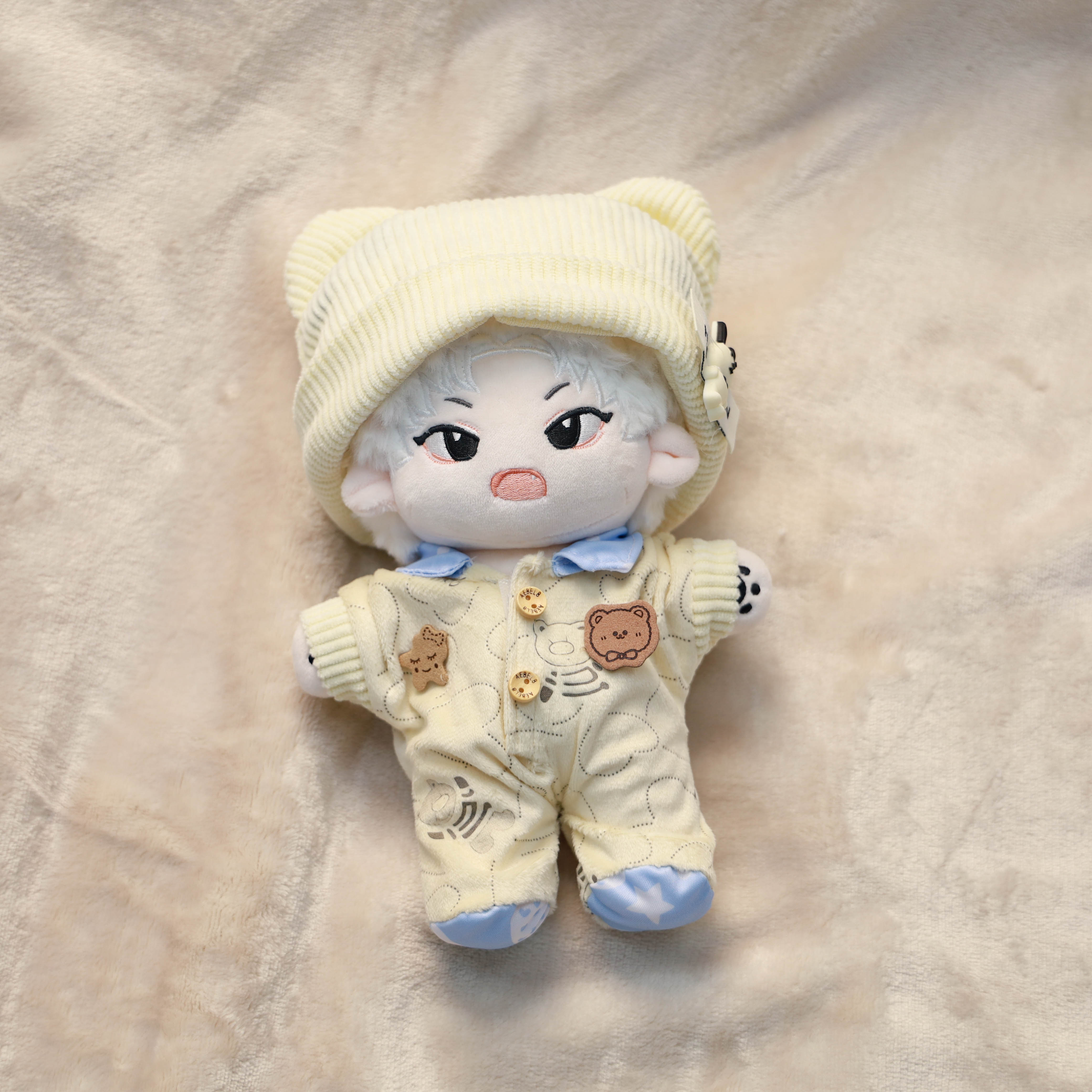 奶奶香草棉花娃娃娃衣20cm冬季限定手工制作