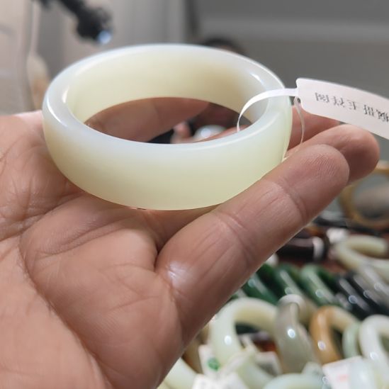 花***、和田玉未镶嵌手镯