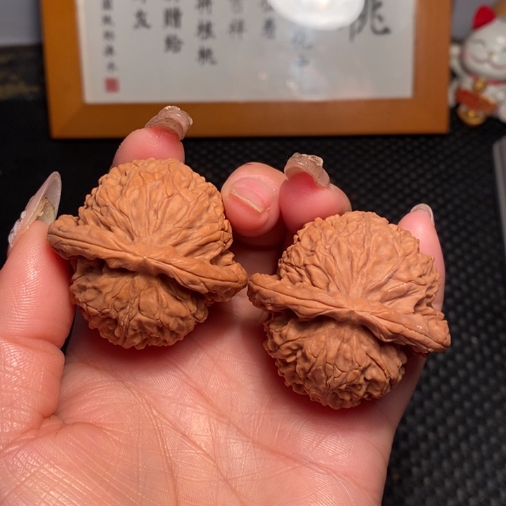 文玩核桃把件44金麒麟