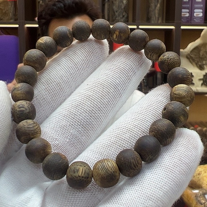 手串沉香国香奇楠圆珠9mm单圈手串