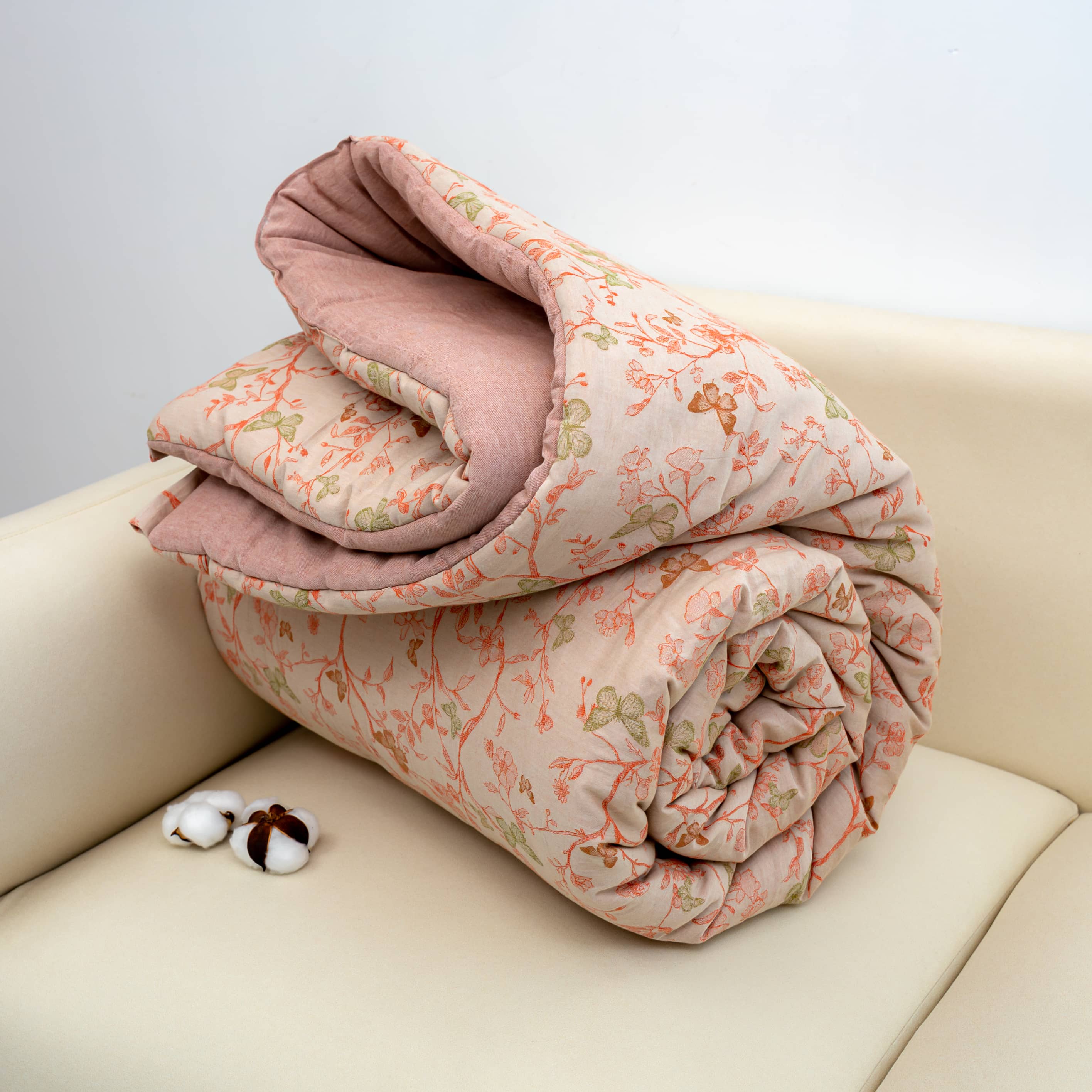 专享【京かわ会社】驼绒被子200*230 蝶绕花枝