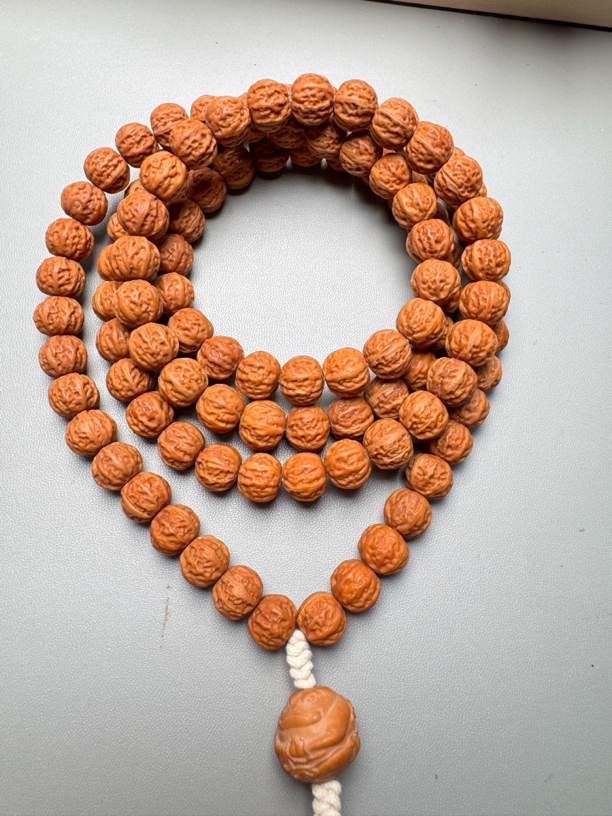 小秋子京八棱108脖挂-盘玩原皮11mm-12mm