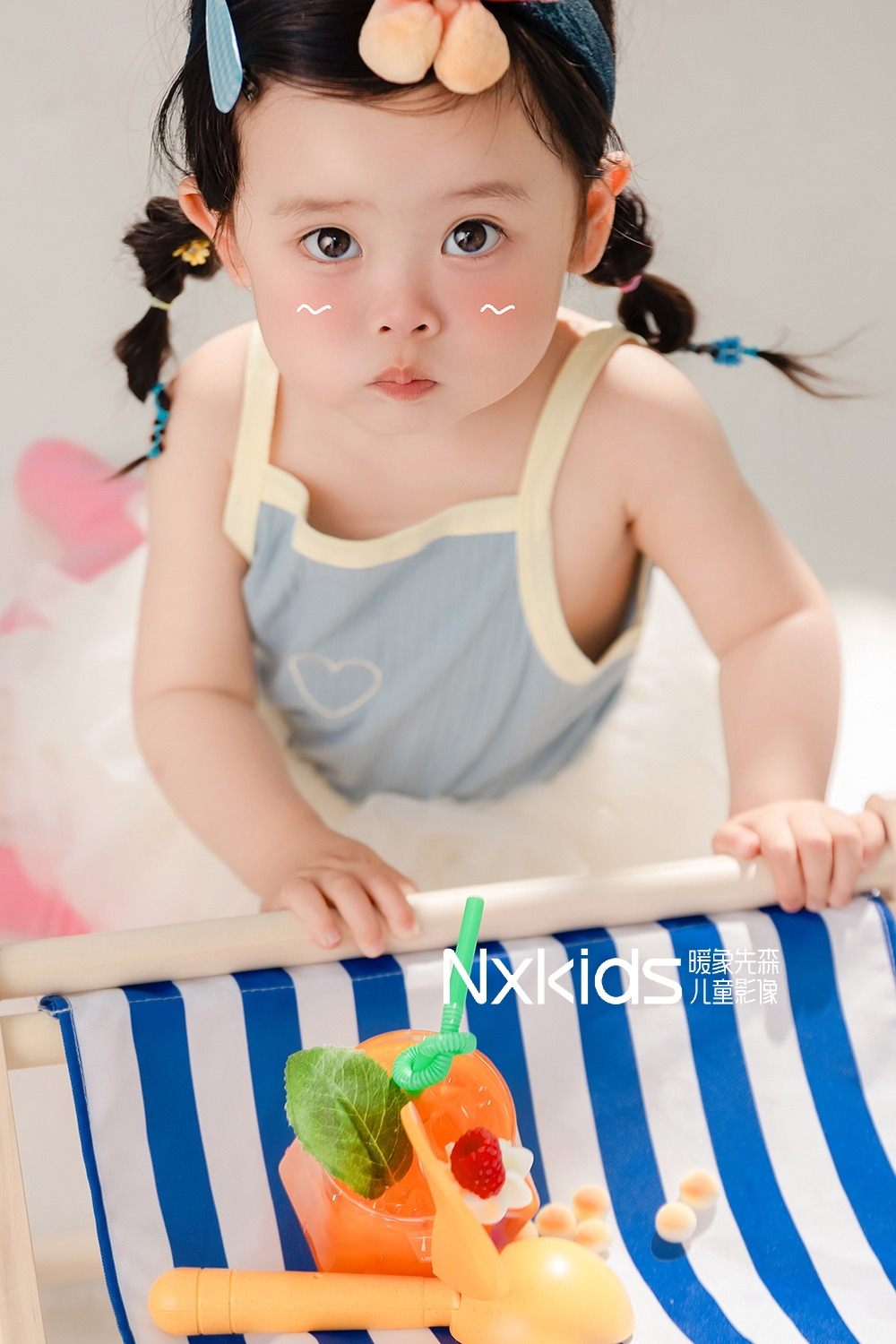 夏日冰淇淋主题1-2岁宝宝摄影服装道具宝宝写真摄影影楼儿童摄影