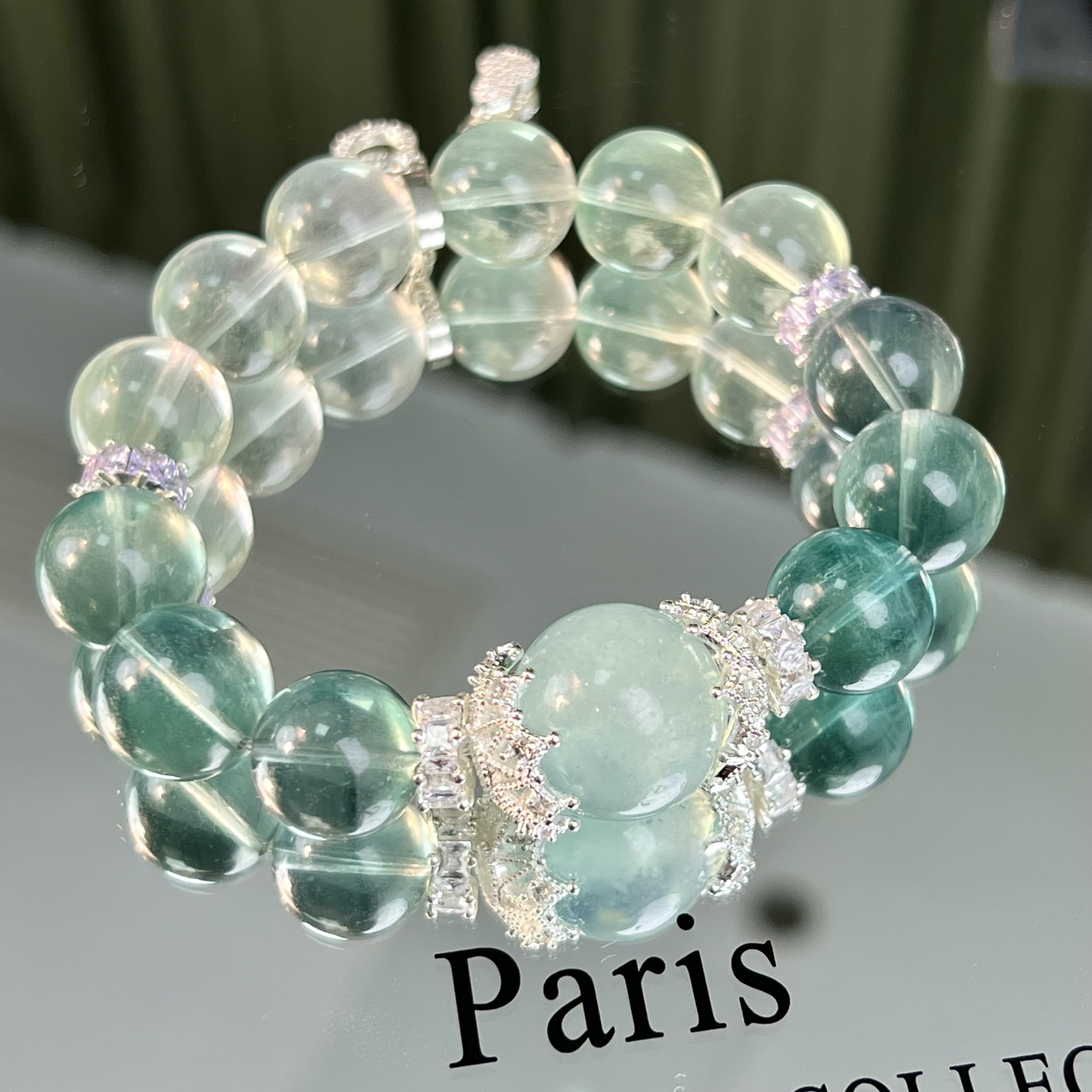 【只此青绿】14mm+绿萤  18mm海蓝 原创设计手链