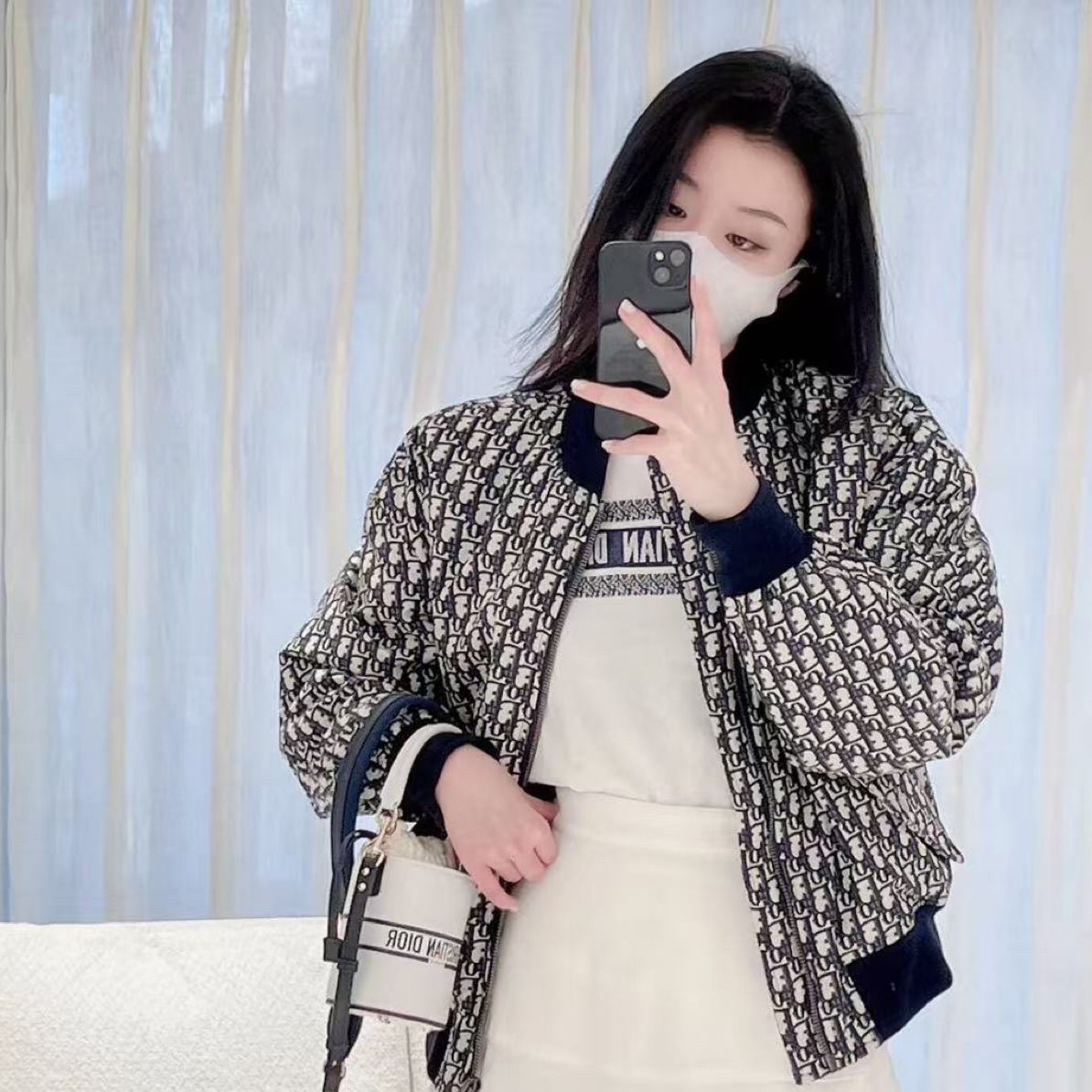 99新 DIOR/迪奥 SS23 Logo图拉链棒球领长袖夹克外套  34码 04583