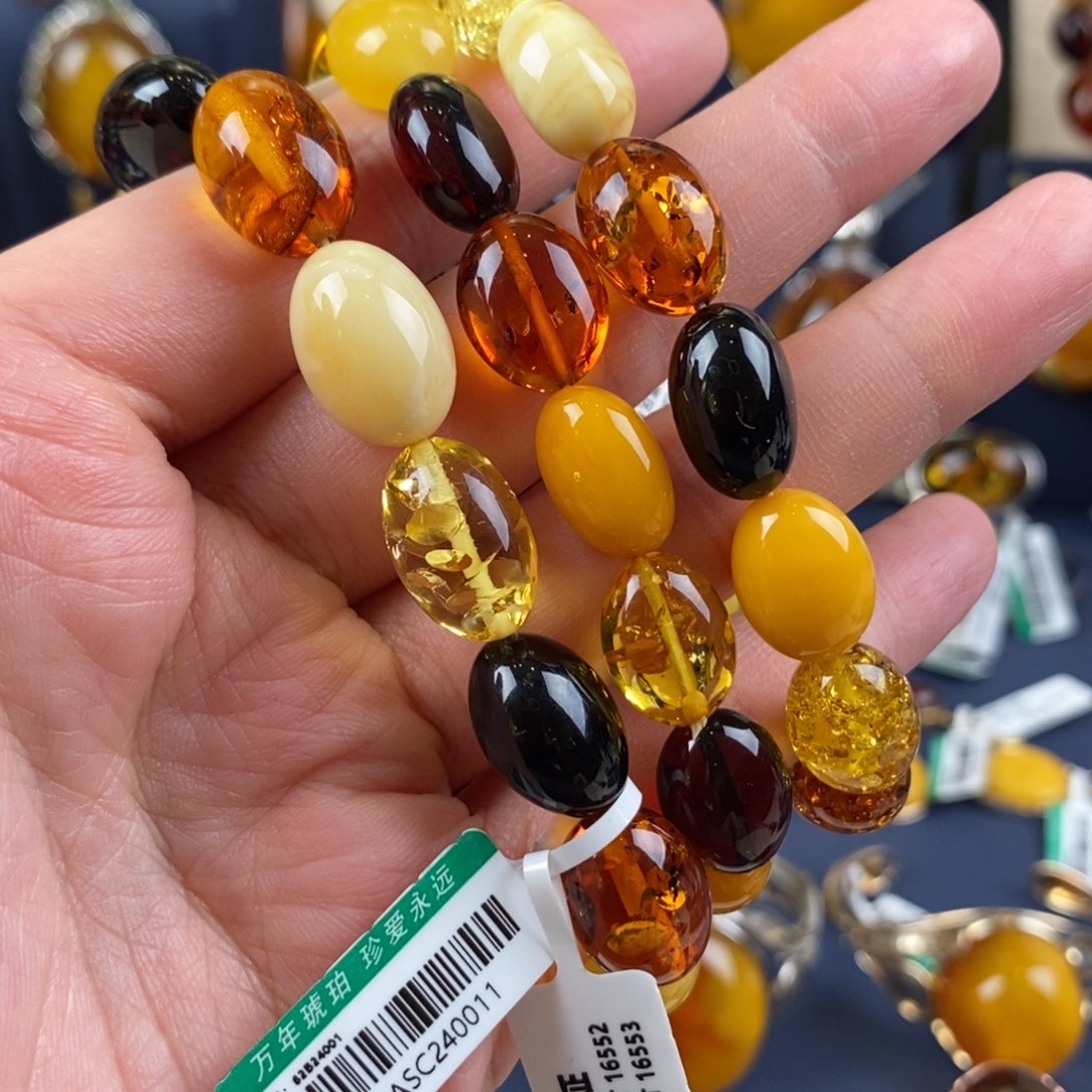 琥珀手链未镶嵌伊*尔复古