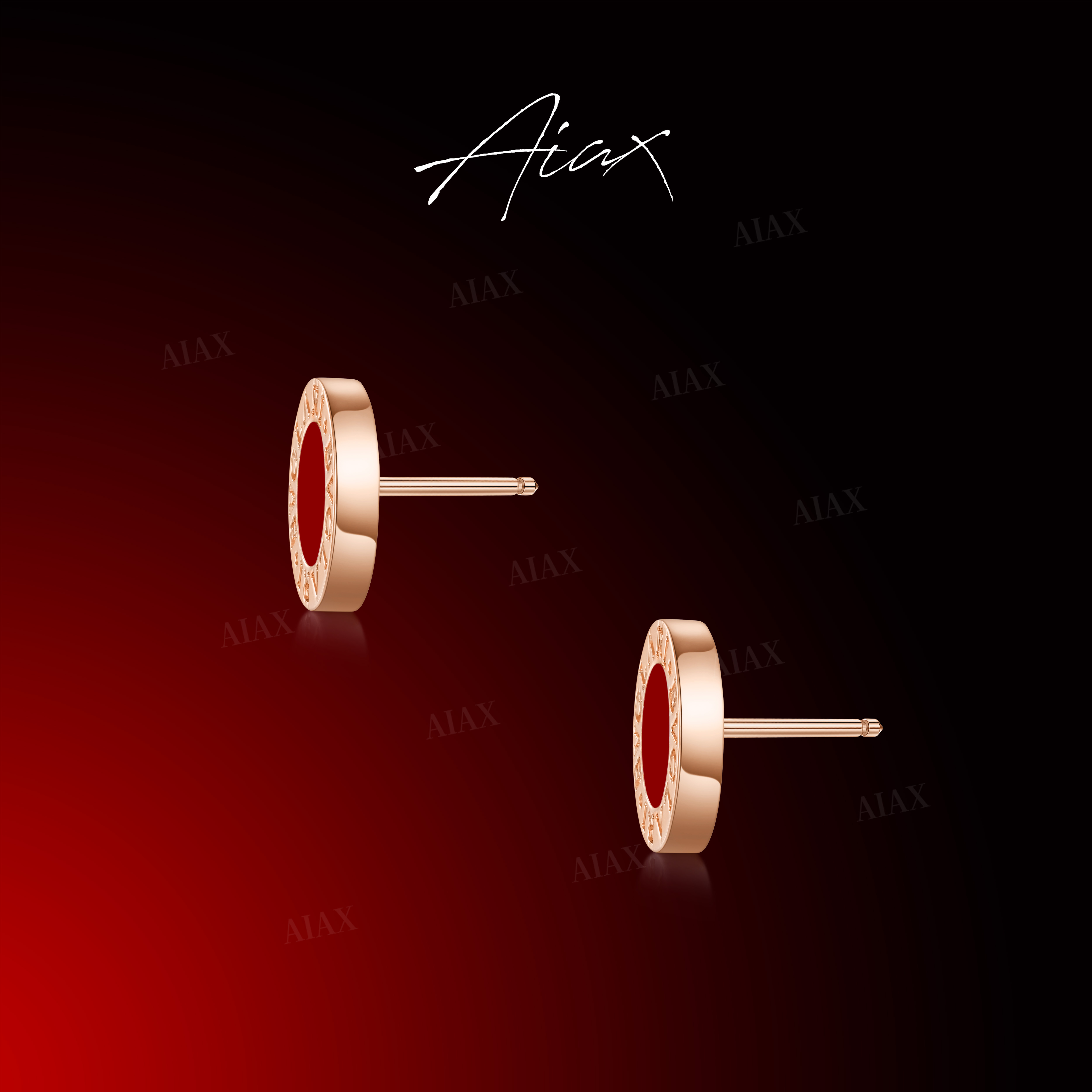 AIAX 镀k金【情人节】时尚百搭圆饼耳环TSL1414