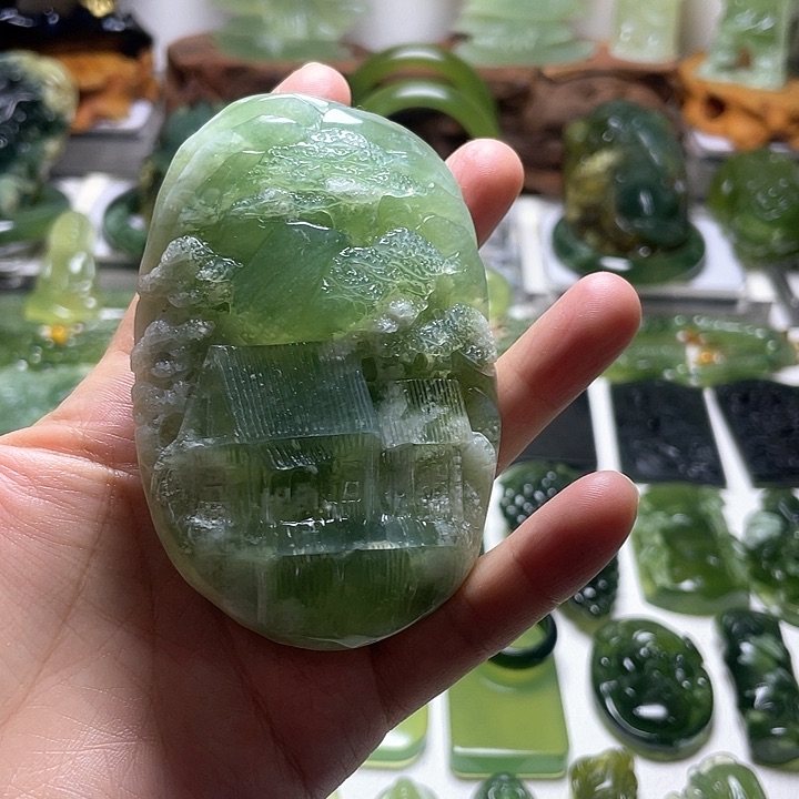 蛇纹石玉手把未镶嵌