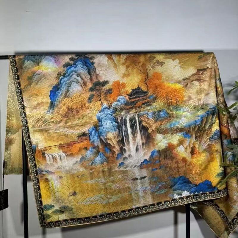 X013【瑶池仙境】140*140左右复古民族风气质丝巾百搭