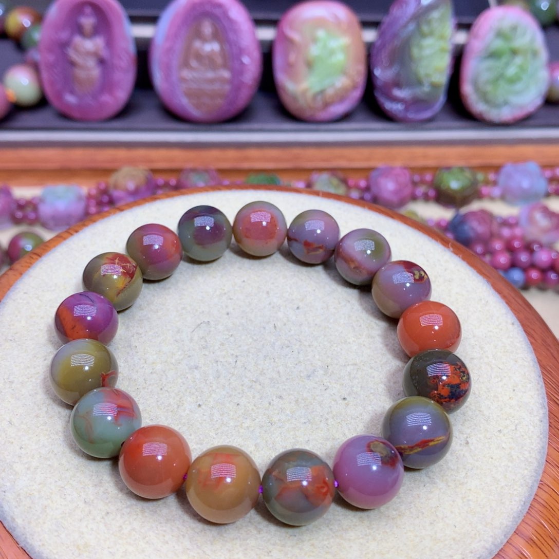 玛瑙手链未镶嵌盐源