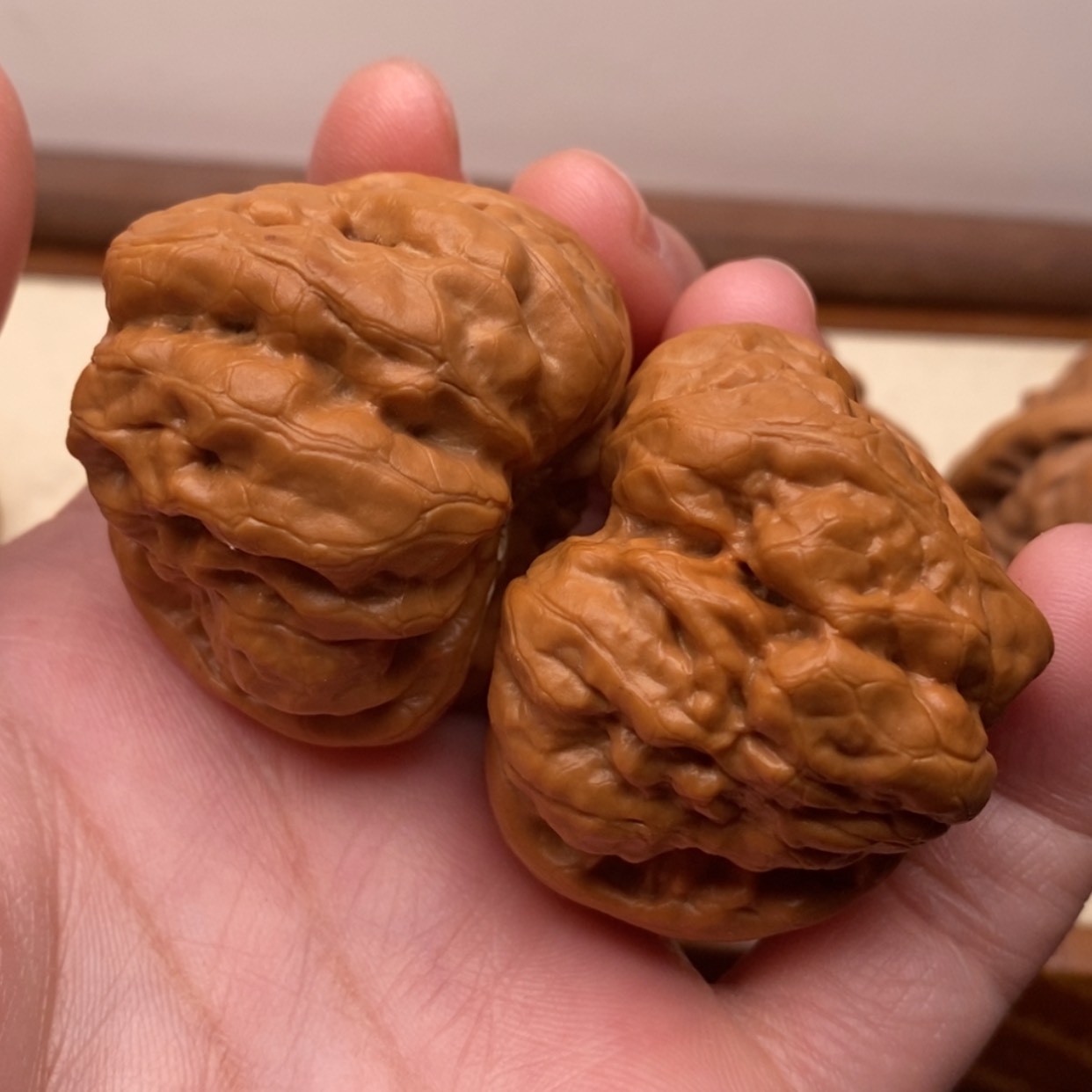 【闪购商品】把件文玩核桃开背蛙边40左右